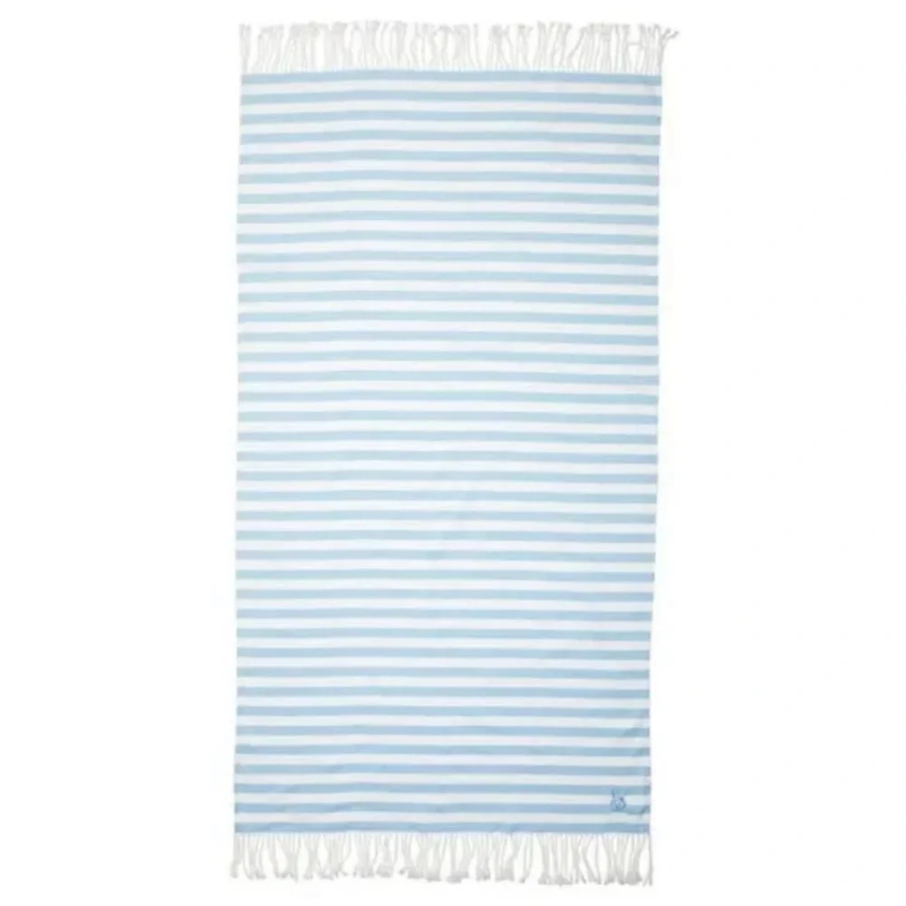 Victoria’s Secret Logo Beach Blanket Towel Blue White Stripes (without strap)